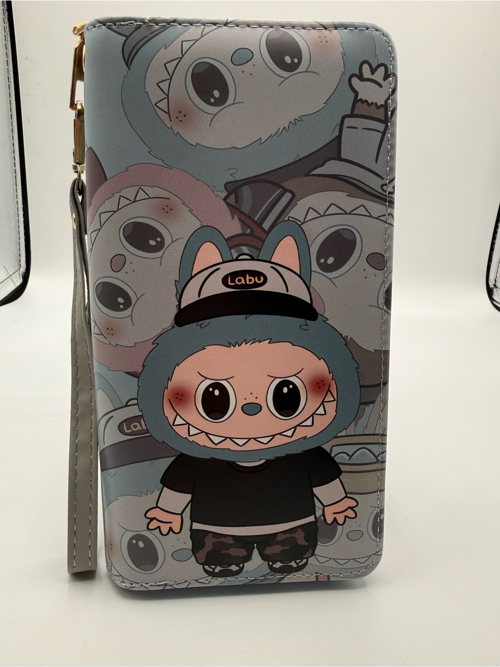 LabU Cartoon Monster Zip Wallet - Blue Pink